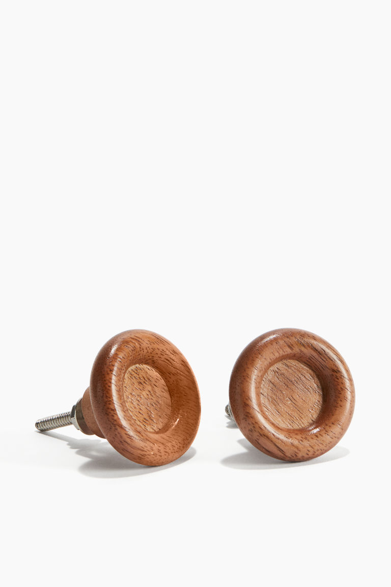 2-pack Wooden Knobs H&M