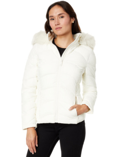 Short Faux Fur Trim Puffer Calvin Klein