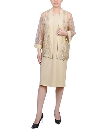 Женская куртка и платье с рукавом 3/4, комплект из 2 предметов NY Collection