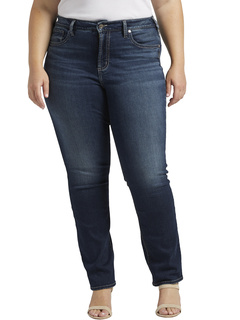 Плюс размер Прямые джинсы с высокой посадкой Avery W94443EDB457 Silver Jeans Co.