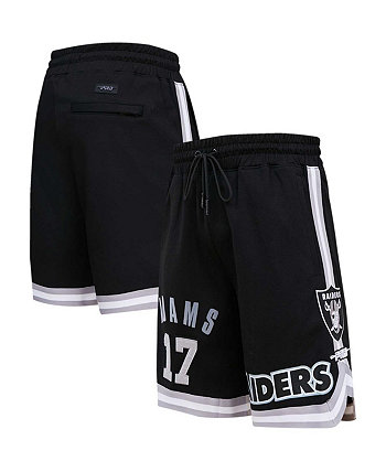 Мужские шорты Davante Adams Black Las Vegas Raiders с именем и номером игрока Pro Standard