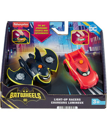 Fisher-Price DC Light-up 1:55 Scale Toy Cars 2-Pack Collection Set BatWheels