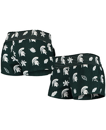 Women's Green Michigan State Spartans Beach Shorts Wes & Willy