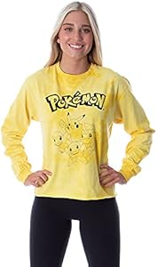 Pokémon Women's Pikachu Starter Group Long Sleeve Tie Dye Adult T-Shirt Mad Engine