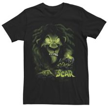 Мужская футболка Disney's The Lion King Scar Green Smoke с плакатом Disney