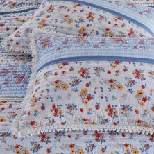 Стеганая подушка Betty, украшенная кружевом, стандартная, 20x26 дюймов, белая Greenland Home Fashions