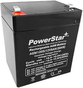 PowerStar 12V 5Ah Replacement Battery for Interstate Power Patrol SEC1055 PowerStar