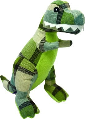 Multipet Plaidosaurus Squeaky Plush Dog Toy, Character Varies Multipet