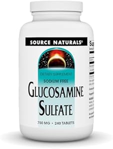 Source Naturals Glucosamine Sulfate, Sodium-Free 750 mg for Joint Support - 240 Tablets (Таблетки) Source Naturals