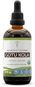 Secrets of the Tribe Gotu Kola Tincture Alcohol Liquid Extract (Жидкий экстракт), Gotu Kola (Centella Asiatica) Dried Herb (4 FL OZ) Secrets of the Tribe