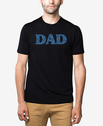 Мужская футболка Premium Blend Dad Word Art с коротким рукавом LA Pop Art