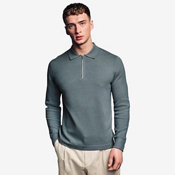 Men's NEXT Polo Zip Sweater Next