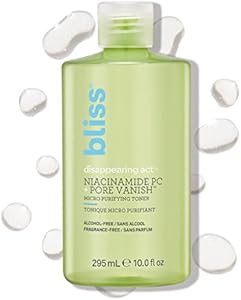 Bliss Disappearing Act Niacinamide Toner - 10 Fl Oz - Pore Vanish Complex - Purifies and Minimizes Pores - Alcohol-Free Face Toner - Clean - Vegan & Cruelty Free Bliss