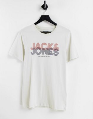 Белая футболка с большим логотипом Jack & Jones Jack & Jones
