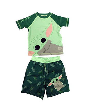 Toddler Mandalorian Swimsuit, 2 Piece Set Dreamwave