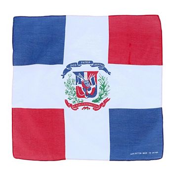 Cotton Dominican Republic Flag Bandana Set (pack Of 12) Ctm