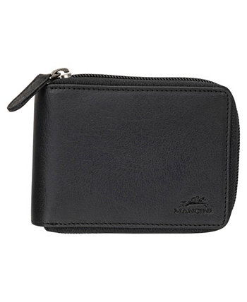 Мужской бумажник Buffalo RFID Secure на молнии со съемным портфелем Mancini