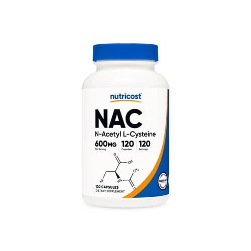 NAC N-Acetyl L-Cysteine - 600мг - 180 капсул - Nutricost Nutricost