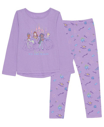 Комплект из топа и леггинсов «Волшебная принцесса» с длинными рукавами для маленьких девочек, 2 предмета Disney