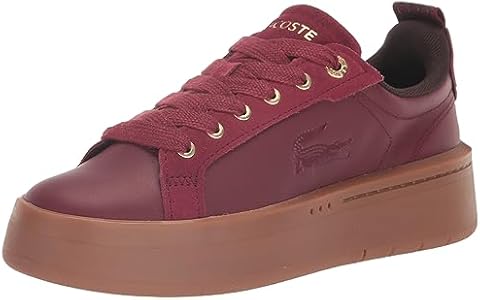 LacosteWomensCarnaby Platform SneakerBurg/Gum9.5 Lacoste