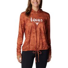 Women's Columbia  Texas Orange Texas Longhorns Summerdry Printed Long Sleeve Hoodie T-Shirt Columbia