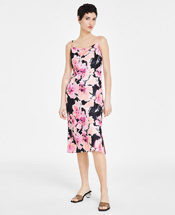 Женское платье-комбинация с воротником-хомутом с цветочным принтом, созданное для Macy's Bar III