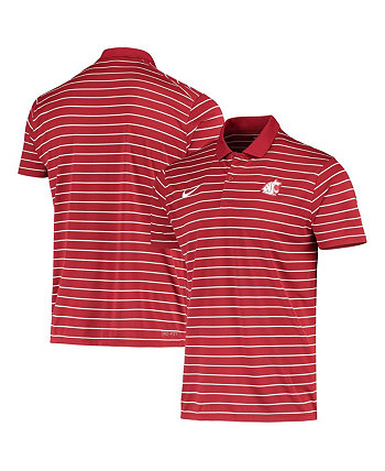 Мужская малиновая рубашка-поло Washington State Cougars Victory Stripe Performance Nike
