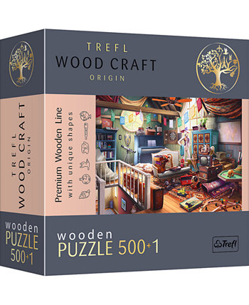 Деревянный пазл Wood Craft 500 Plus 1 — Сокровища на чердаке Trefl