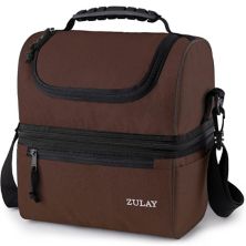 Изолированная сумка-бокс для обеда с 2 отделениями и ремнем Zulay