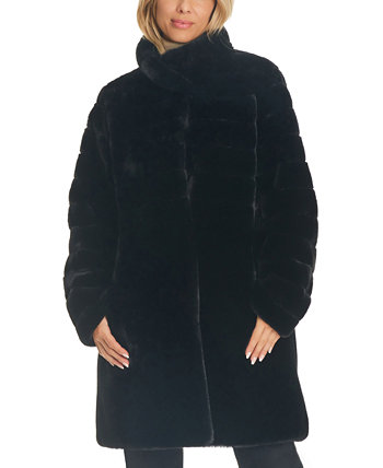 Пальто из искусственного меха Petite с воротником-стойкой Jones New York