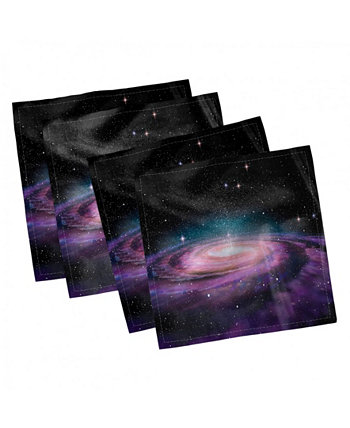 Набор из 4 салфеток Galaxy, 12 x 12 дюймов Ambesonne