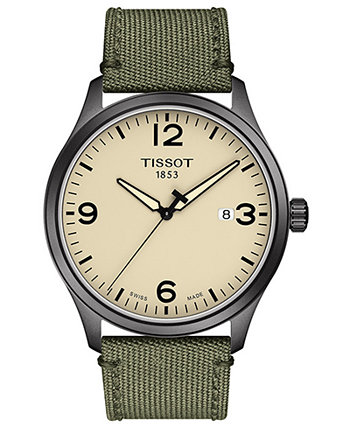 Мужские часы Swiss Gent XL с зеленым тканевым ремешком, 42 мм Tissot