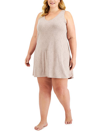 Plus Size Solid V-Neck Chemise Nightgown, Created for Macy's Alfani