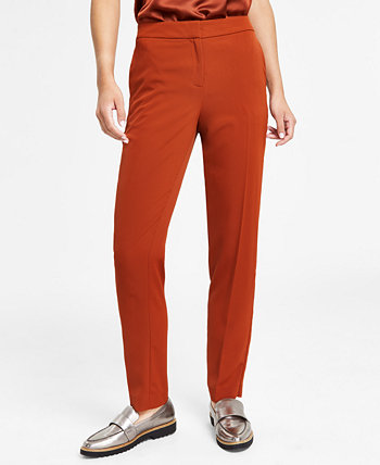 Женские прямые брюки со средней посадкой и застежкой спереди, созданные для Macy's Bar III