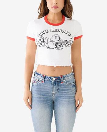 Women's Short Sleeve Buddha Baby T-shirt True Religion