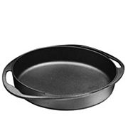 Double Handled Non-Stick Enameled Black Cast Iron Round Tarte Tatin Dish Pan Bruntmor