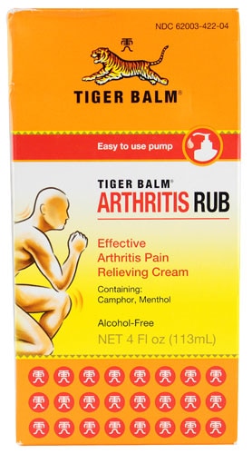 Растирание от артрита без спирта — 4 жидких унции Tiger Balm