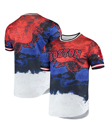 Мужская красная и королевская футболка Boston Red Sox, красная, белая и синяя, окрашенная методом Dip Dye Pro Standard