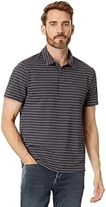 Vince Men's Garment Dye Fleck Stripe S/S Polo Vince