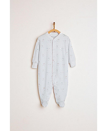 Premium Peruvian Pima Cotton Dots Footed pajama for infant unisex Babycottons