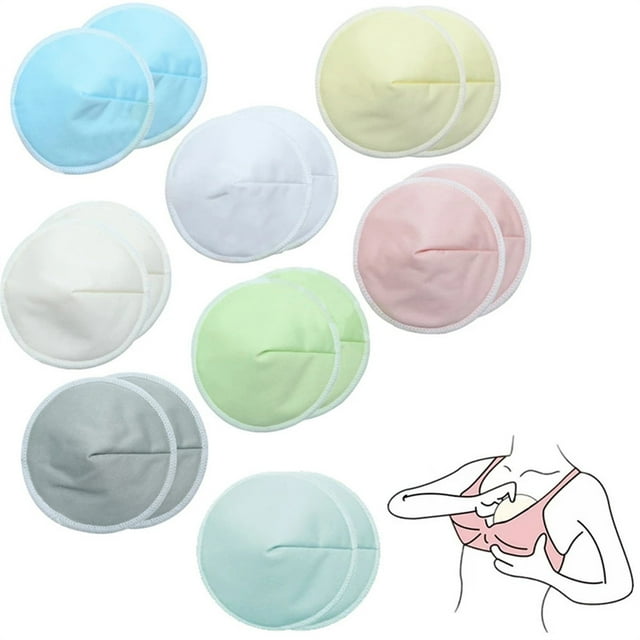 8Pairs Breastfeeding Reusable Breast Nursing Pads Breathable Slim Super Absorbency Sponge Breast Pad Skin-friendly Nursing Pads Laidan