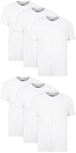 Hanes Men's Cotton, Moisture-Wicking Crew Tee Undershirts, Multi-Packs Available Hanes