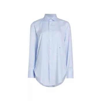 Синяя классическая рубашка из шамбре Hommegirls
