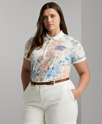 Plus Size Floral Polo Shirt LAUREN Ralph Lauren