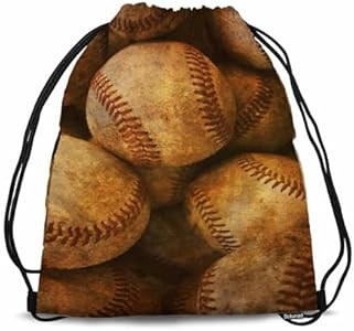 Рюкзак повседневный Sotunad Aged Vintage Baseball Red Seams Showing Perfect Sports Drawstring Backpack Gym Backpack Draw String Shoe Swim Back Bag для женщин мужчин 35.6x42.9 см Sotunad