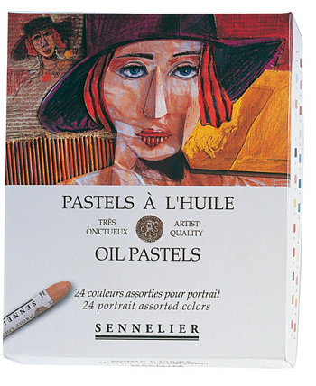 Масляная пастель, портретный картон, набор из 24 цветов Sennelier