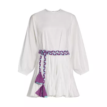 Мини-платье Ella с плетеным поясом Rhode