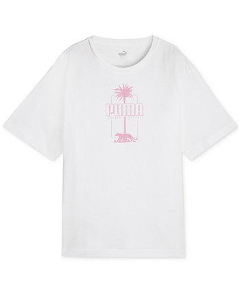 Women's Essentials Palm Resort Graphic T-Shirt PUMA