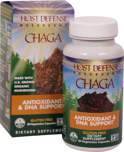 Грибы, чага, антиоксиданты и поддержка ДНК, 60 вегетарианских капсул Host Defense