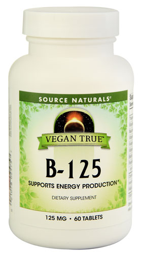 Source Naturals Vegan True™ B-125 — 125 мг — 60 таблеток Source Naturals